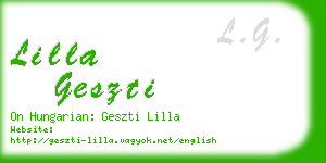 lilla geszti business card